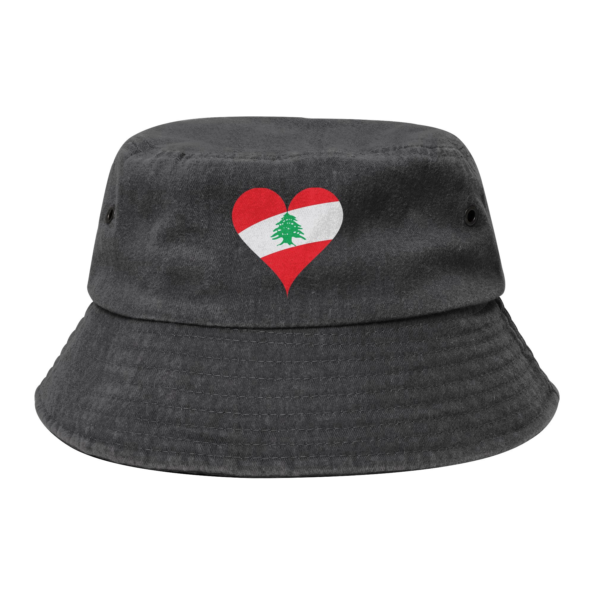 Men Accessories Lebanon - Lebanon Flag Heart Women Men Bucket