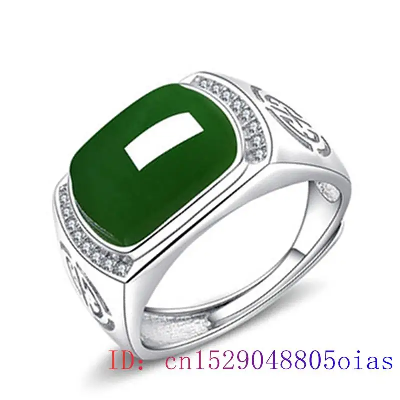 Men Accessories For Wedding - Green Jade Ring Gifts Fashion Men