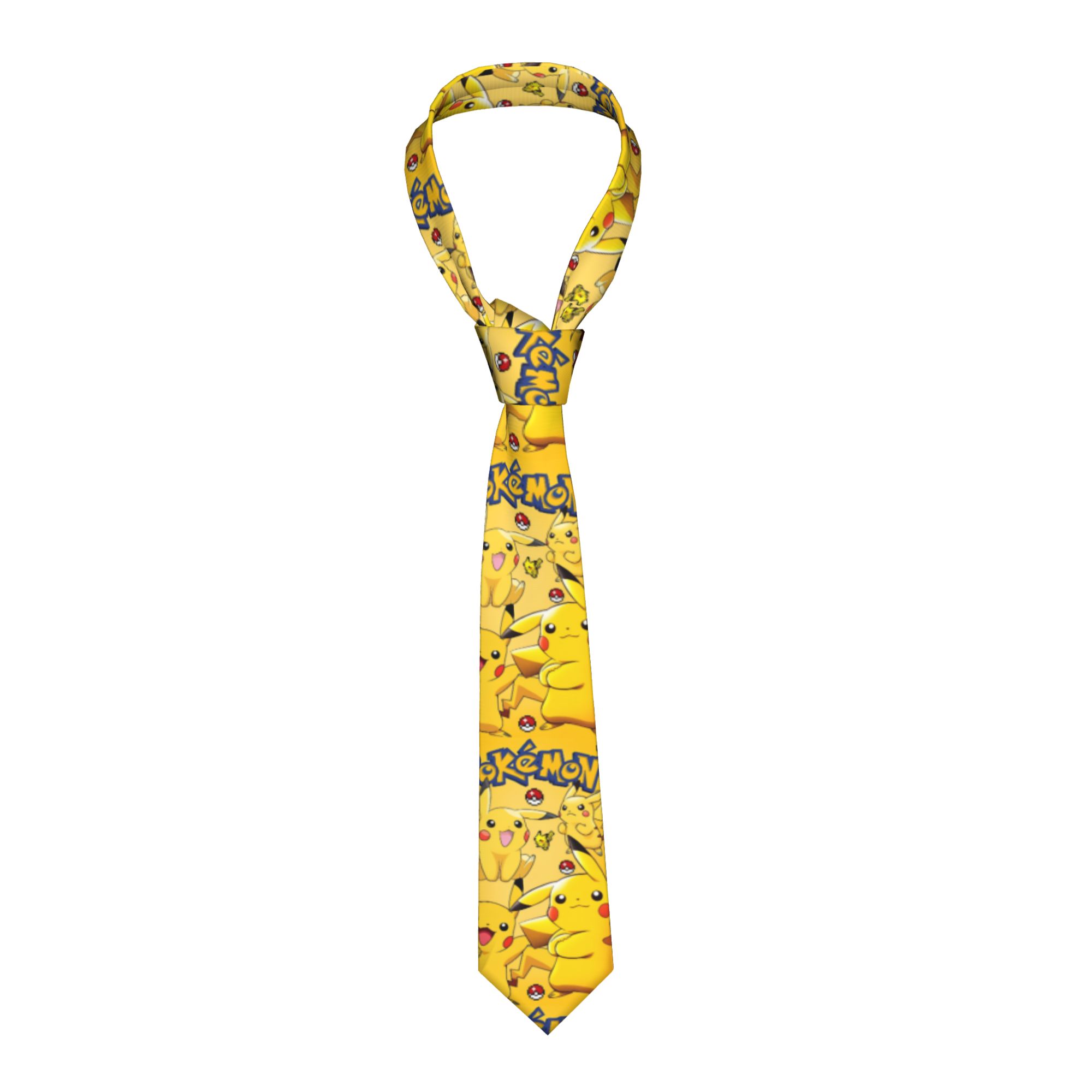 Men Accessories For Wedding - Pokemoned Cartoon Necktie Men Slim Polyester