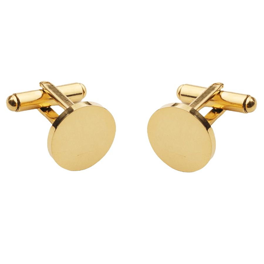 Men Accessories For Wedding - Blank Cufflink Classic Stainless Steel Cufflinks