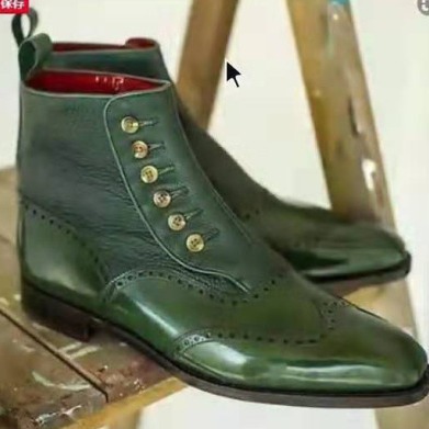 Men Accessories Elegant - Men's Leather Suede Chelsea Boots Side