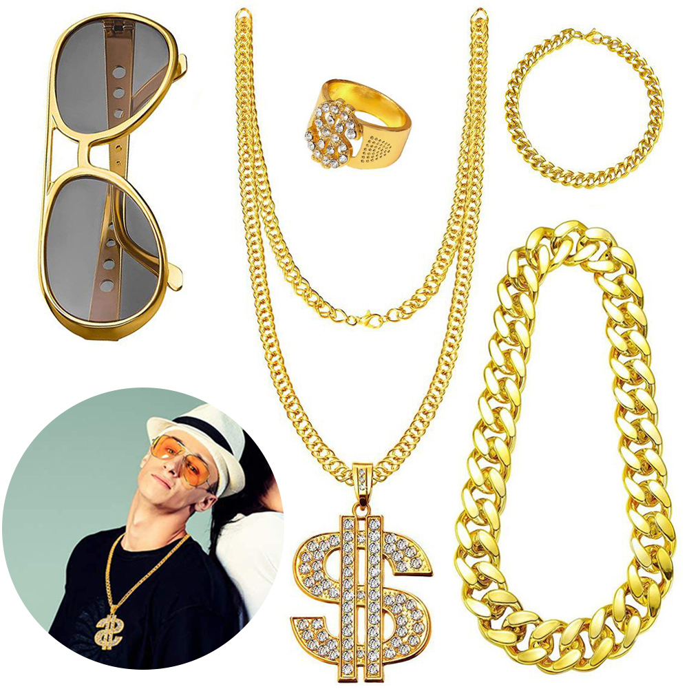 Men'S Accessories In The 80S - 80s 90s Hip Hop Costume Kit