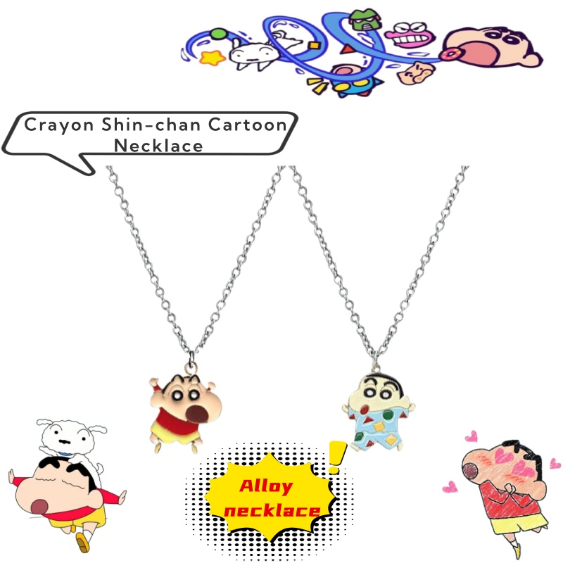 Men Accessories For Birthday Gift - Crayon Shin-chan anime cartoon necklace ins