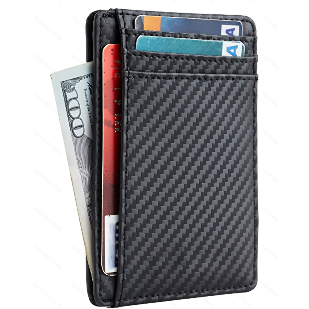 Card Case Minimalist - Men's Ultra-thin RFID Blocking PU Leather