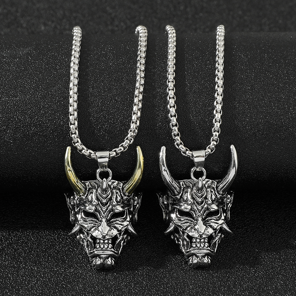 Men Accessories Jewelry - Handsome Rascal Ghost Mask Pendant Necklace