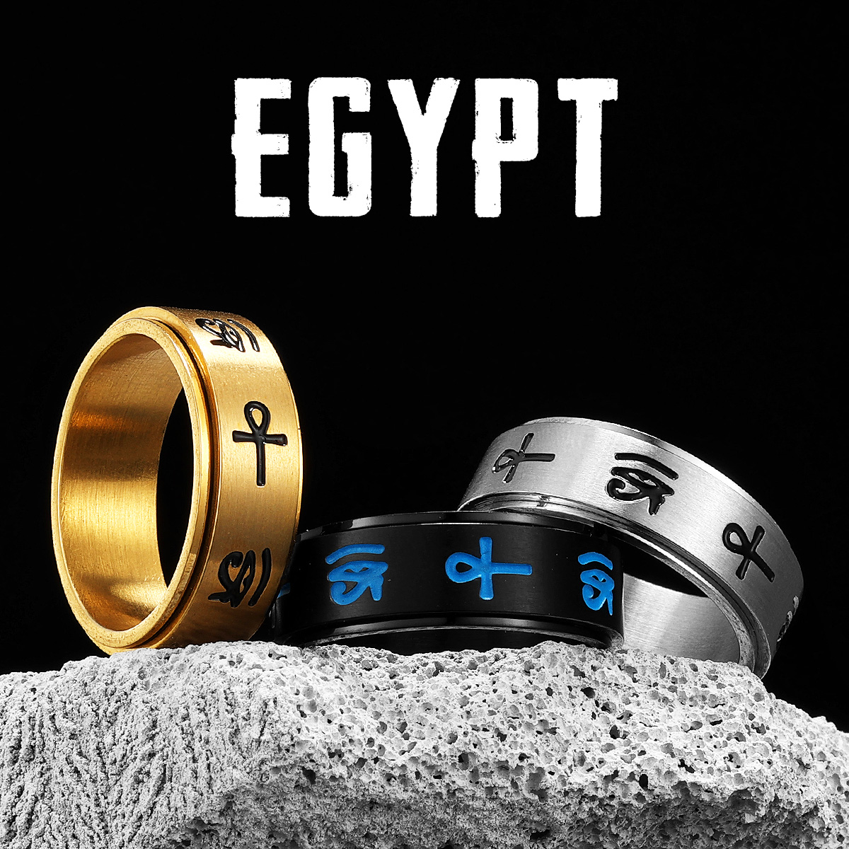 Men'S Accessories Jewelry Egypt - Egypt Eye of Horus Men Rings