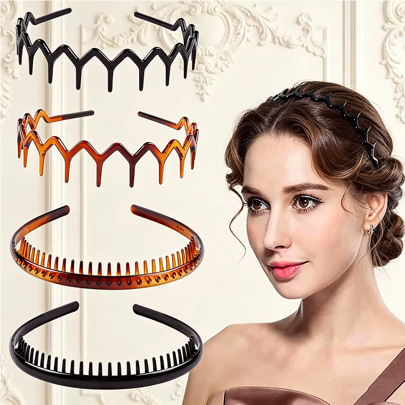 Zigzag Notched Headband Hair C - Men Accessories For Birthday Gift recension och pris