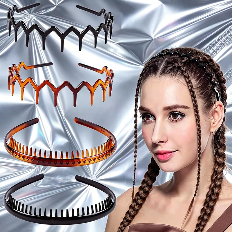 Zigzag Notched Headband Hair C - Men Accessories For Birthday Gift recension och pris