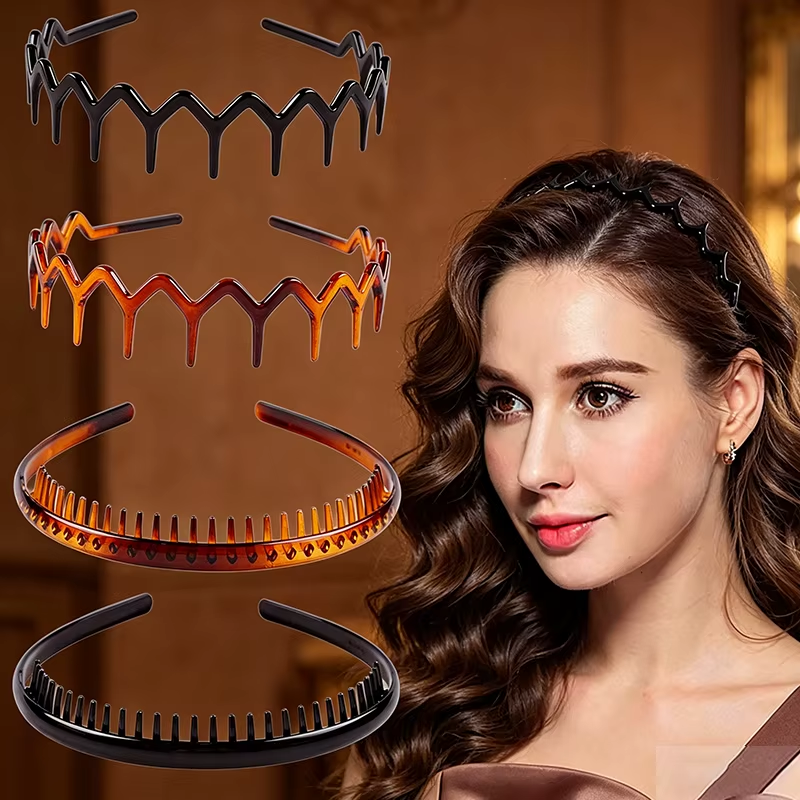 Zigzag Notched Headband Hair C - Men Accessories For Birthday Gift recension och pris