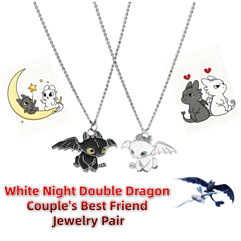 Cartoon White Night Double Dra - Men Accessories Jewelry recension och pris