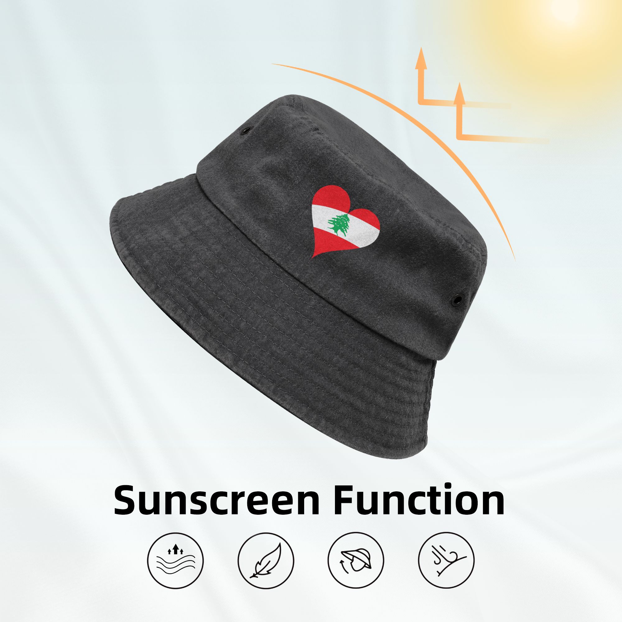 Lebanon Flag Heart Women Men B - Men Accessories Lebanon recension och pris