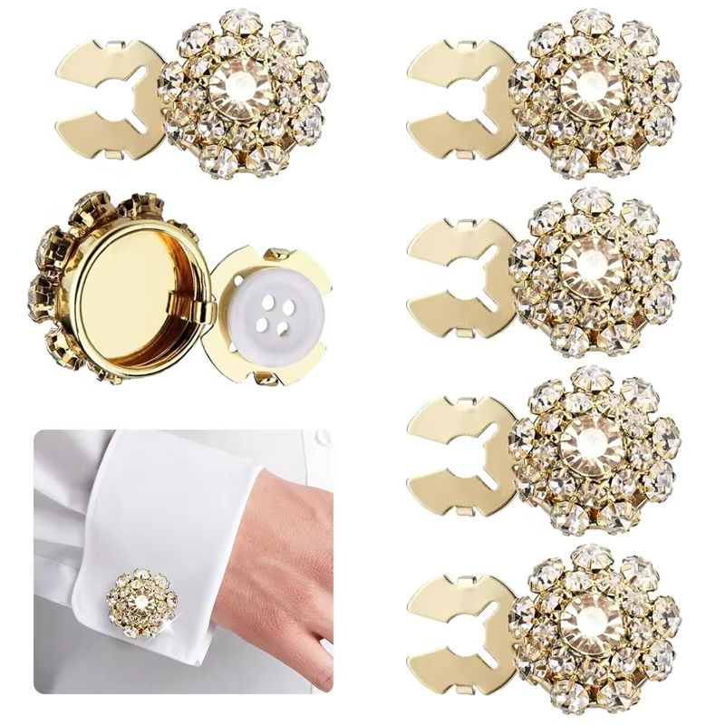 Shirt Button Box Rhinestone Bu - Cufflink Box Set recension och pris