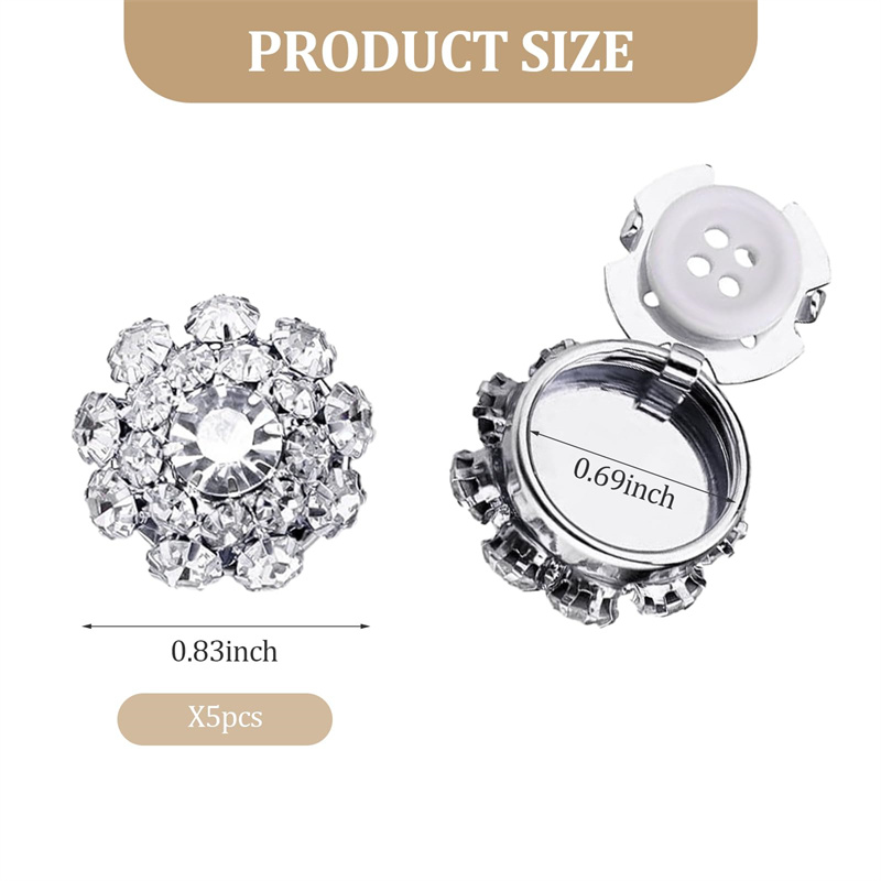 Shirt Button Box Rhinestone Bu - Cufflink Box Set recension och pris