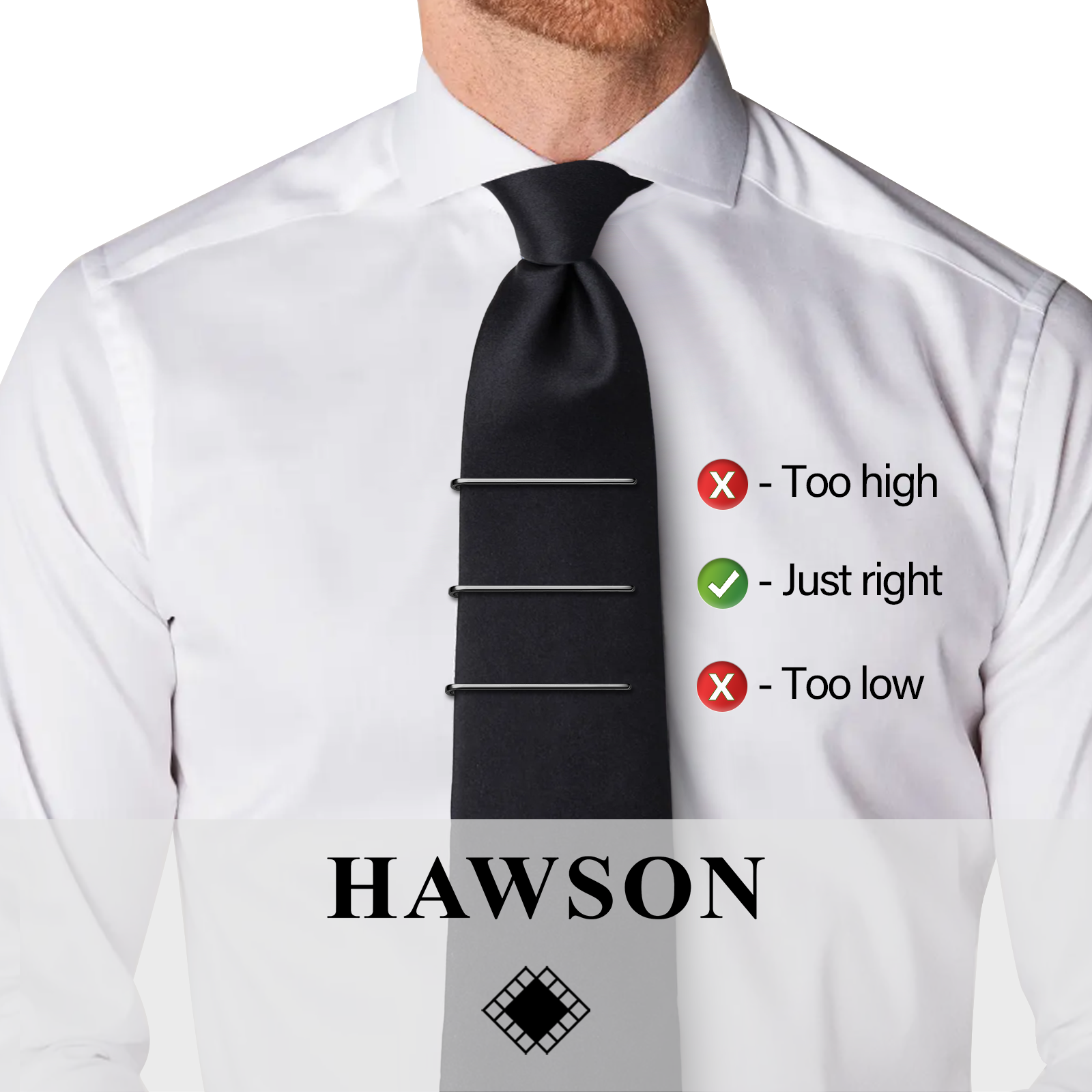 HAWSON Tie Clips for Men 4Pcs  - Cufflink Box Set recension och pris