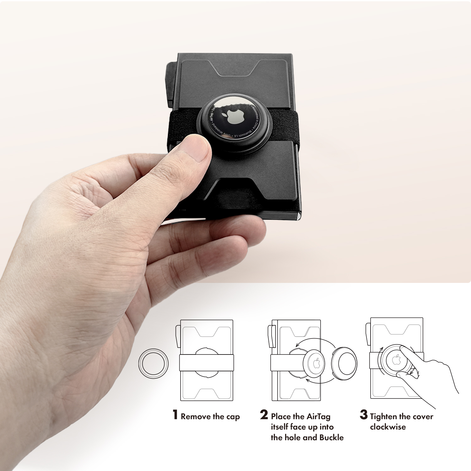 Smart Metal AirTag Wallet for  - Card Case Minimalist recension och pris