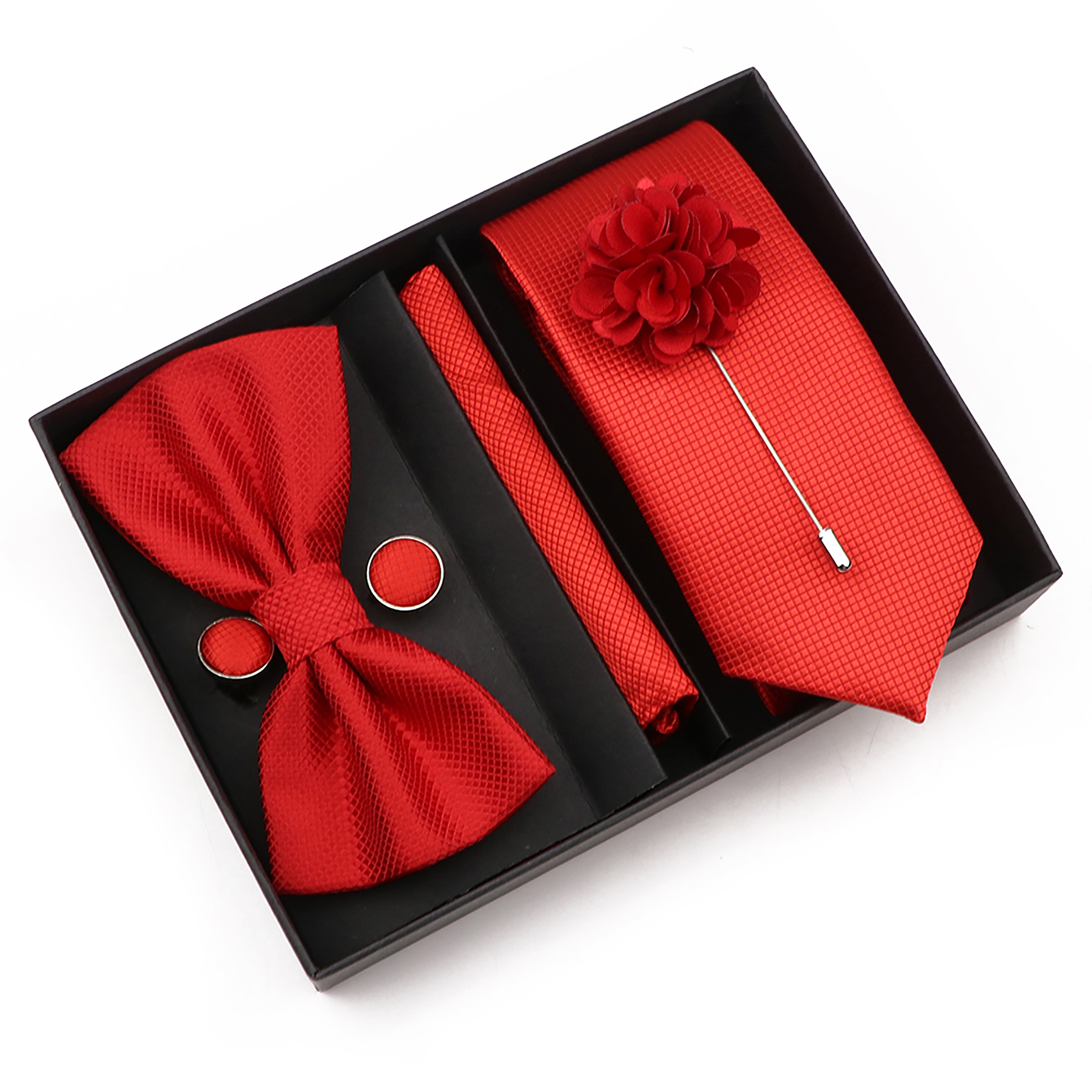 New Style Tie Set Solid Color  - Cufflink Box Set recension och pris