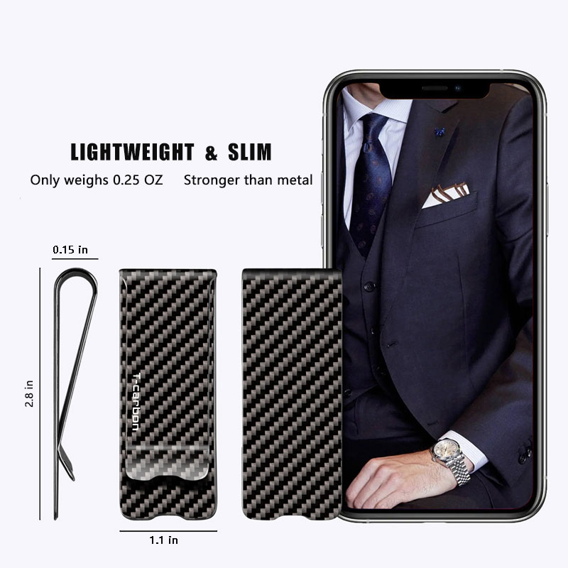 Carbon Fiber Money Clip for Ca - Card Case Minimalist recension och pris