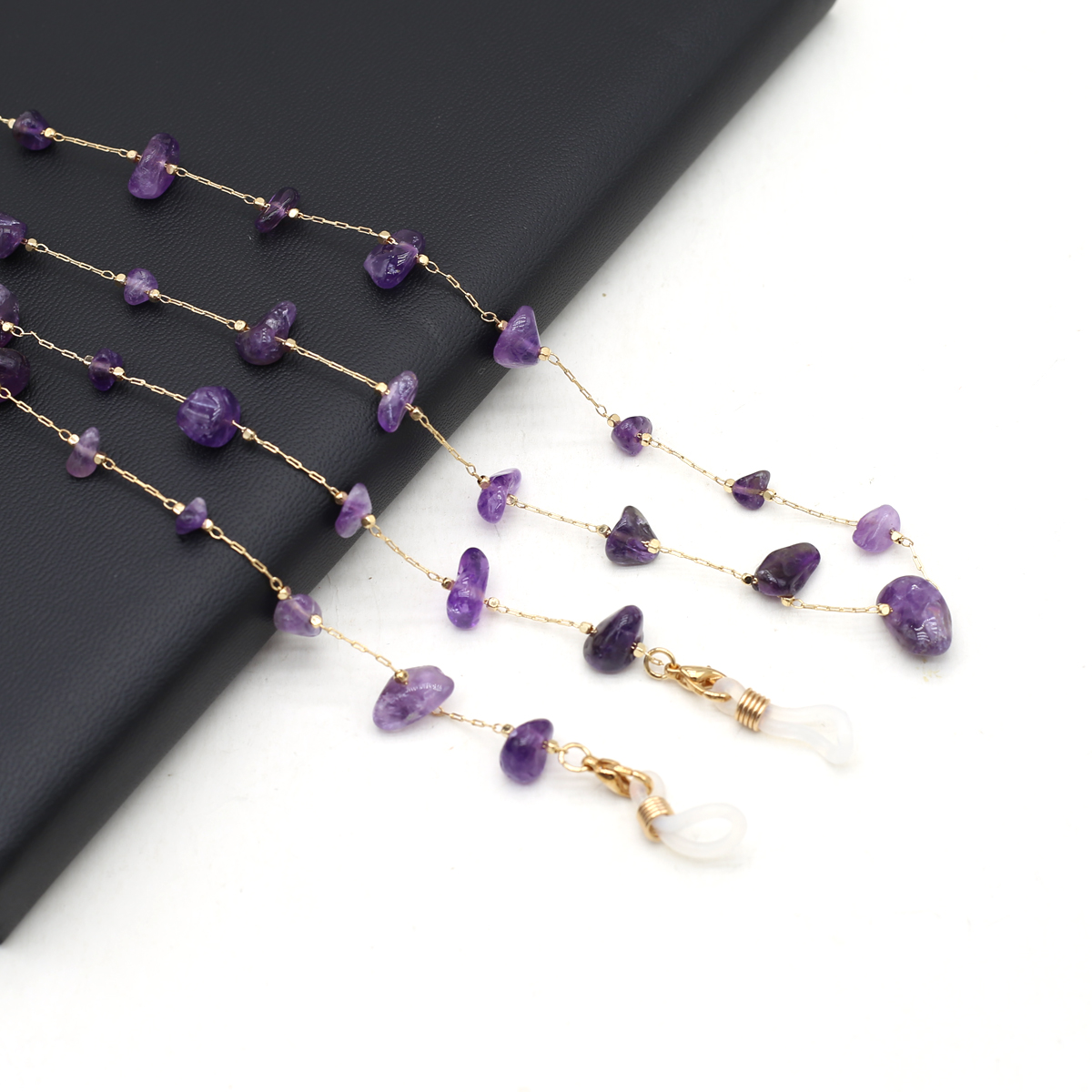 Natural Amethyst Stone Beaded  - Men Accessories All recension och pris