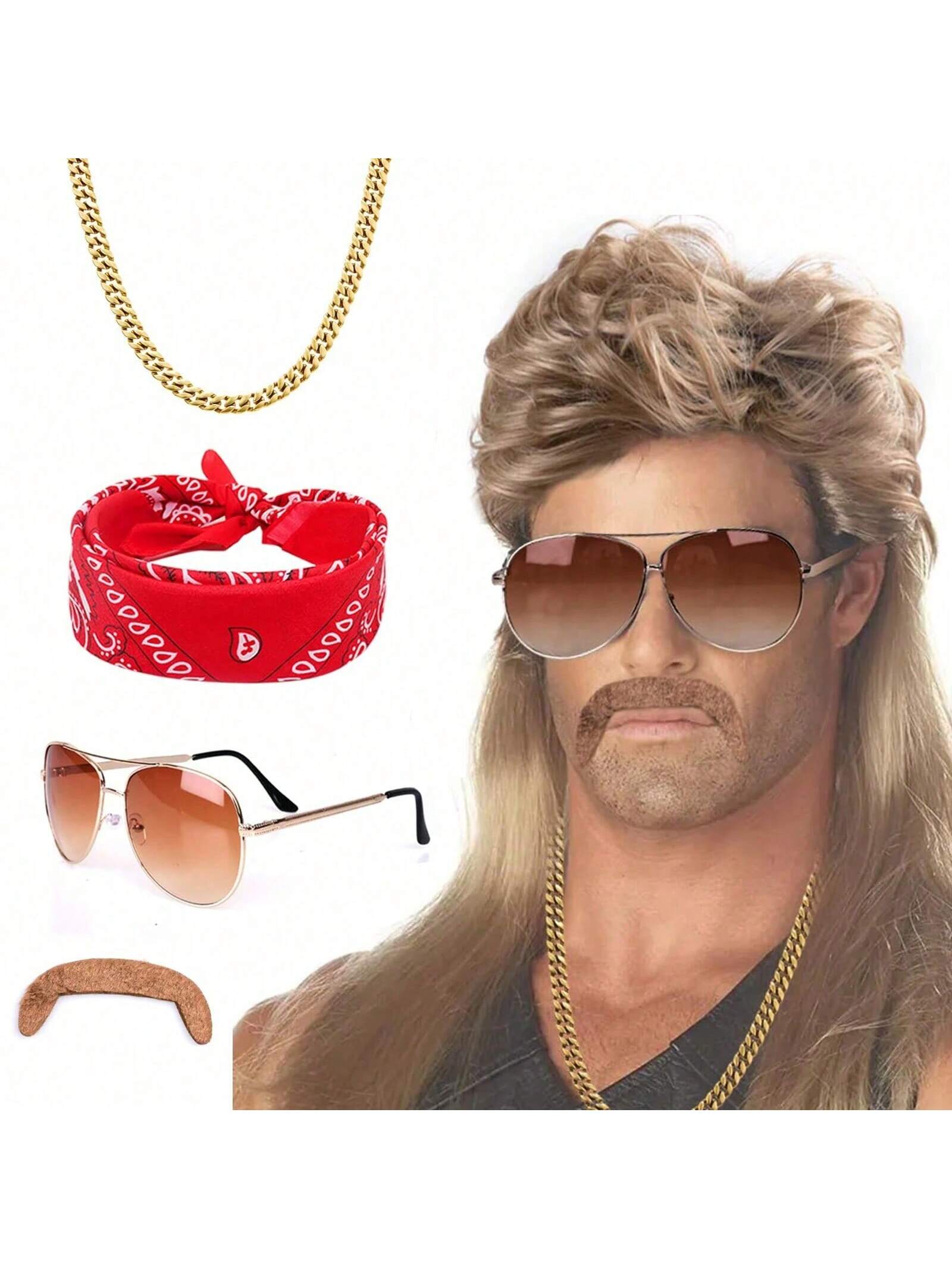 Mullet Wig 80s 90s Outfit Acce - Men'S Accessories In The 80S recension och pris