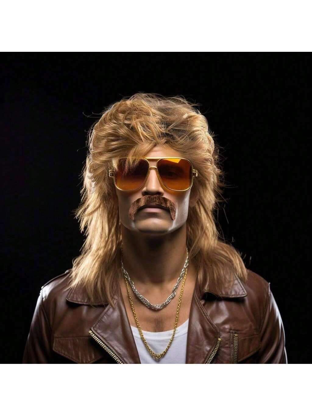 Mullet Wig 80s 90s Outfit Acce - Men'S Accessories In The 80S recension och pris