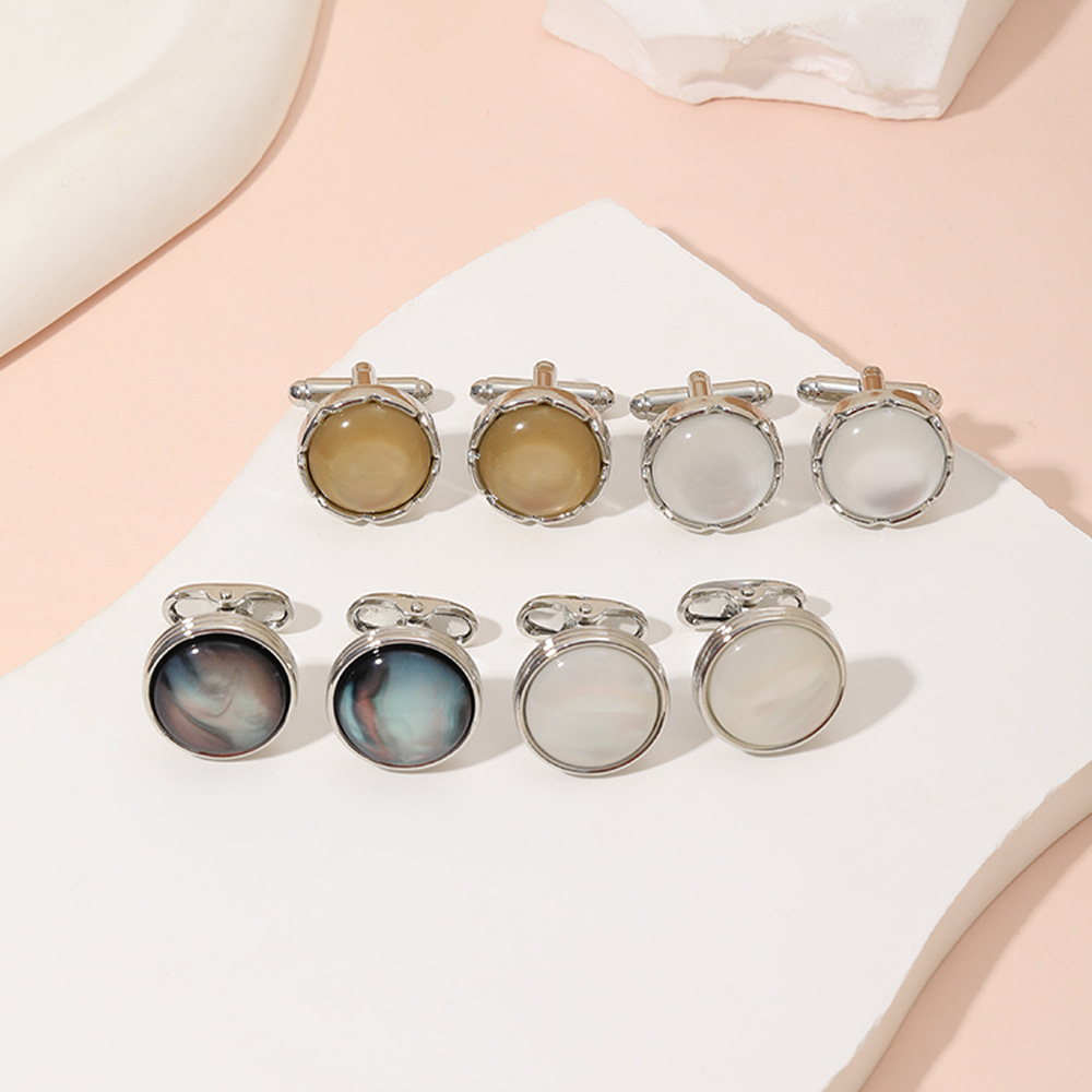 Round Crystal Cufflinks for Me - Men Accessories Elegant recension och pris
