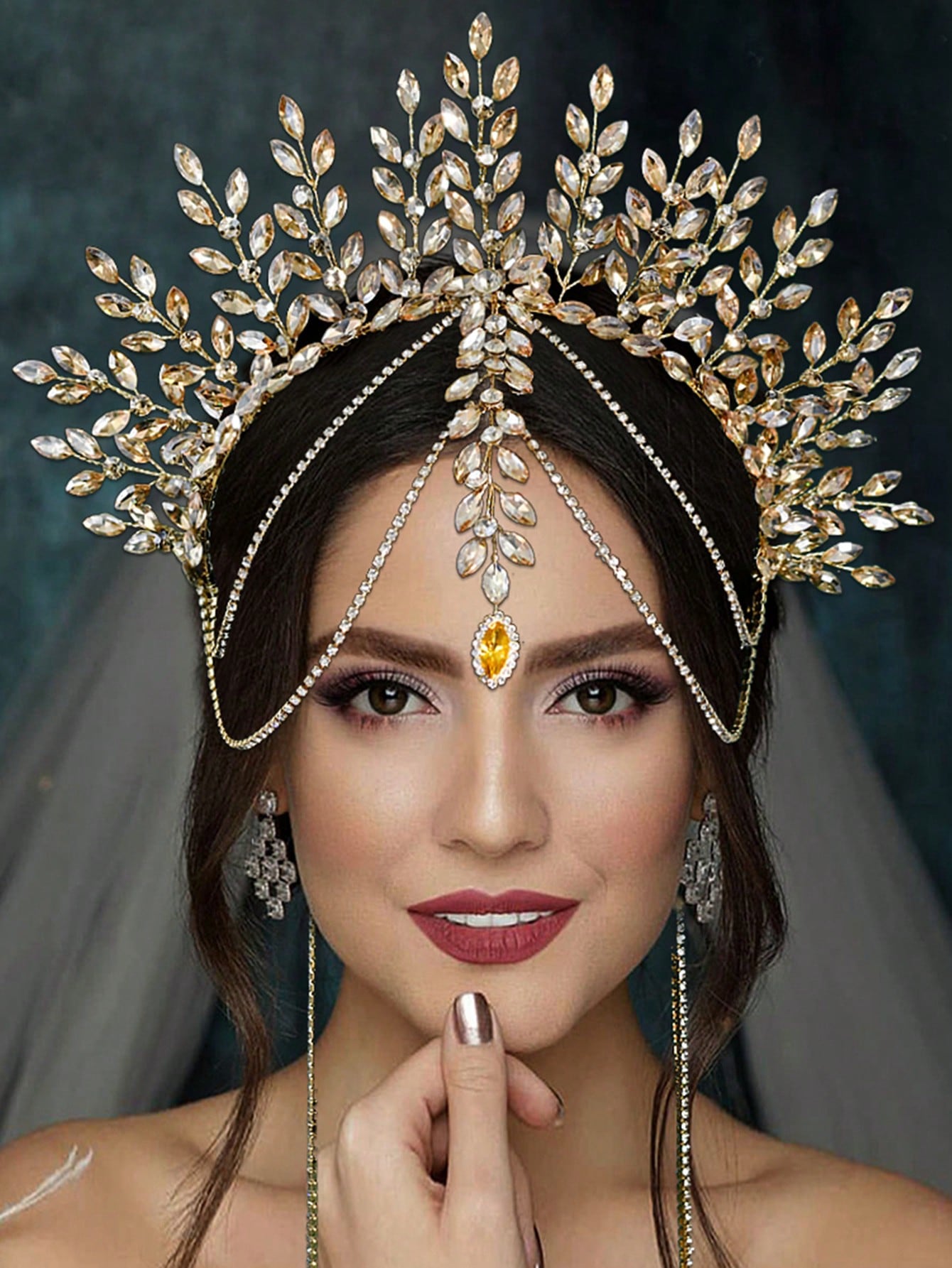 1pc Luxurious Bridal Crown Hea - Men Accessories For Wedding recension och pris