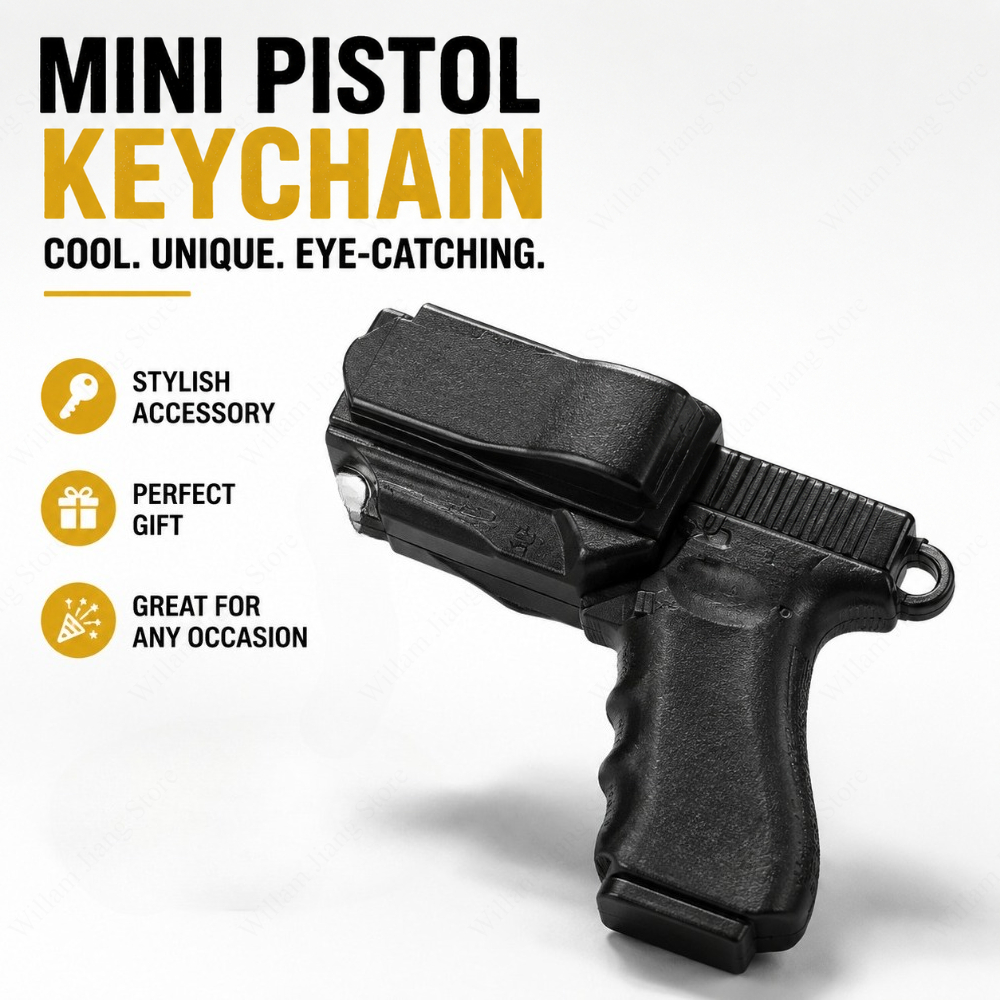 Pistol Shaped Mini Keychains T - Men Accessories For Birthday Gift recension och pris
