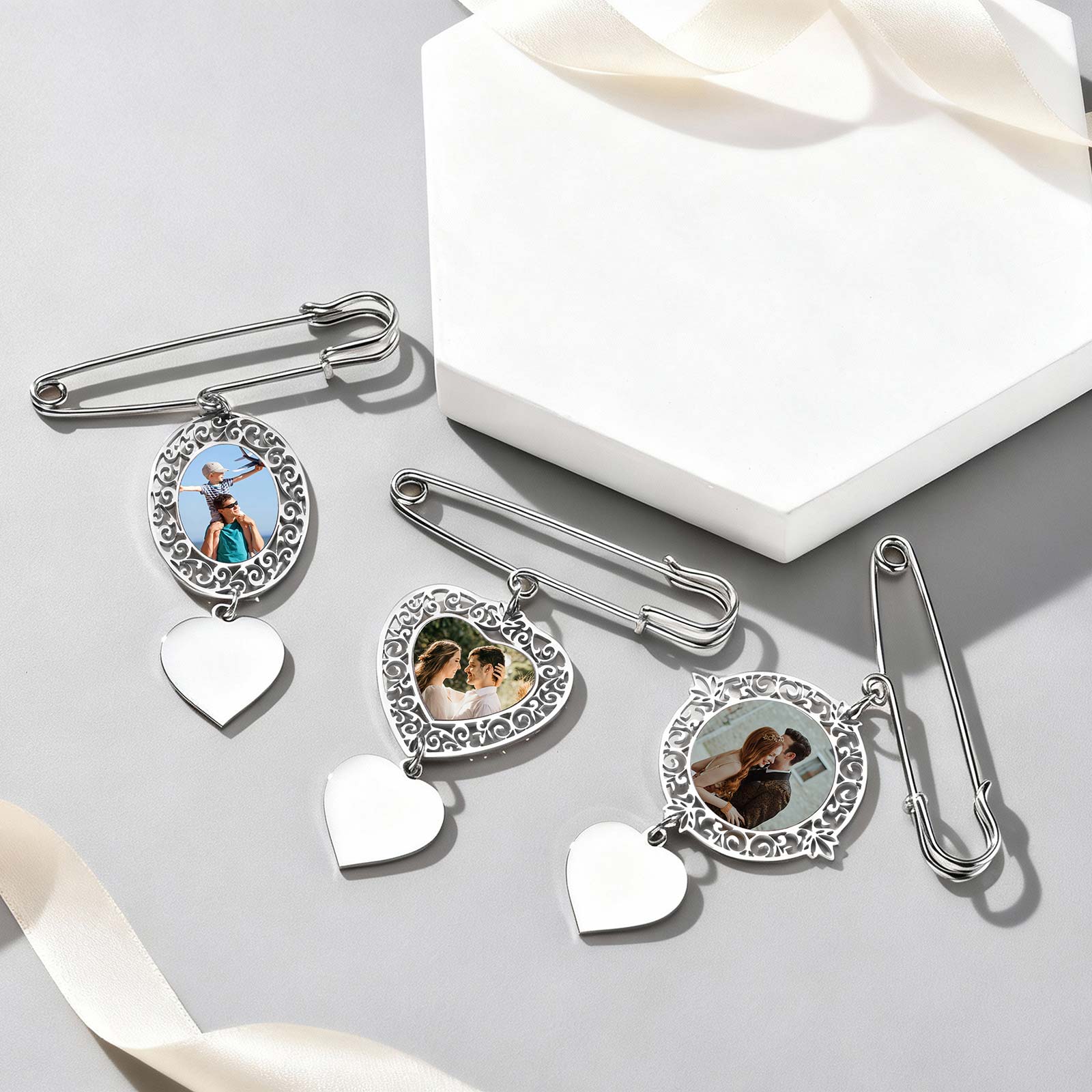 Custom Picture Badge Brooches  - Men Accessories For Wedding recension och pris