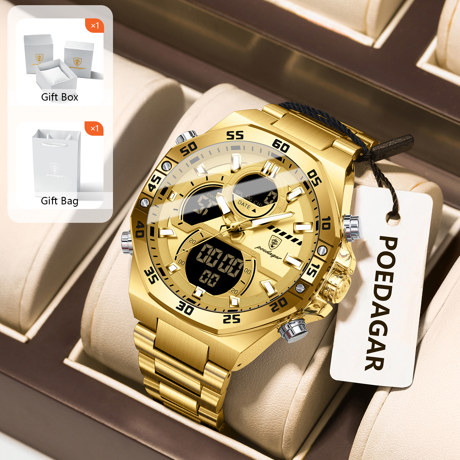 POEDAGAR Sport Men Watch LED W - Men Accessories Jewelry recension och pris