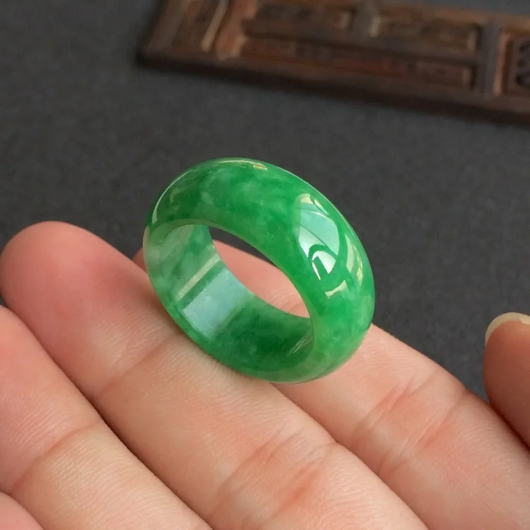 Natural Green Jade Ring Jadeit - Men Accessories For Wedding recension och pris