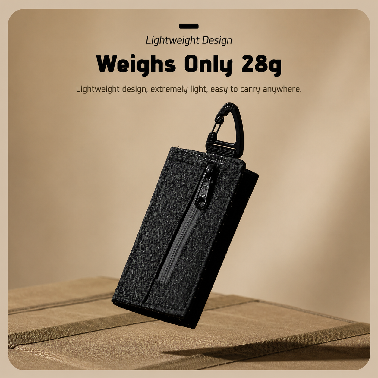 Lightweight Trifold Wallet wit - Card Case Minimalist recension och pris