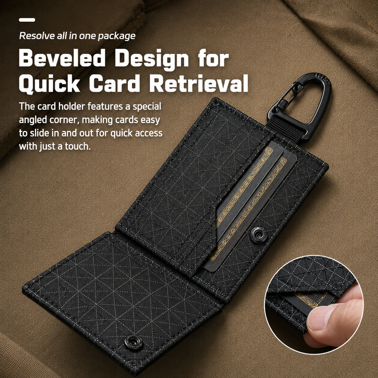 Lightweight Trifold Wallet wit - Card Case Minimalist recension och pris