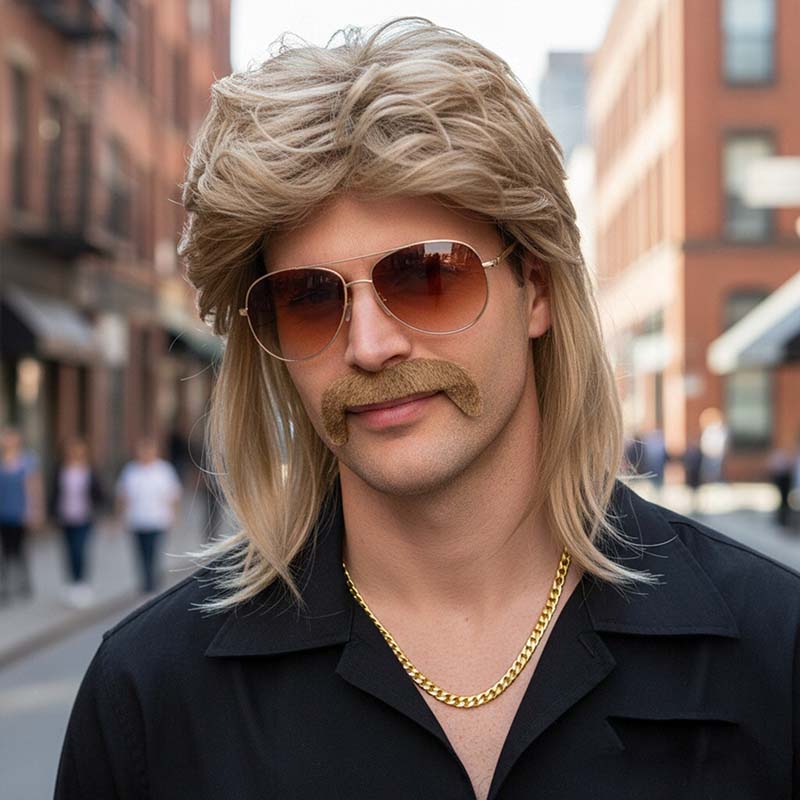80s Disco Synthetic Wig Set Go - Men'S Accessories In The 80S recension och pris