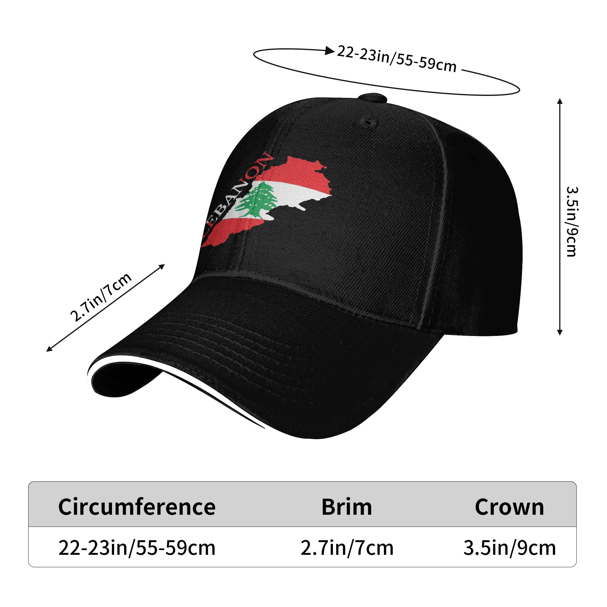 Lebanon Flag Heart Baseball Ca - Men Accessories Lebanon recension och pris
