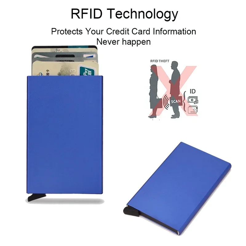 ANTI Rfid Blocking ID Bank Met - Card Case Minimalist recension och pris