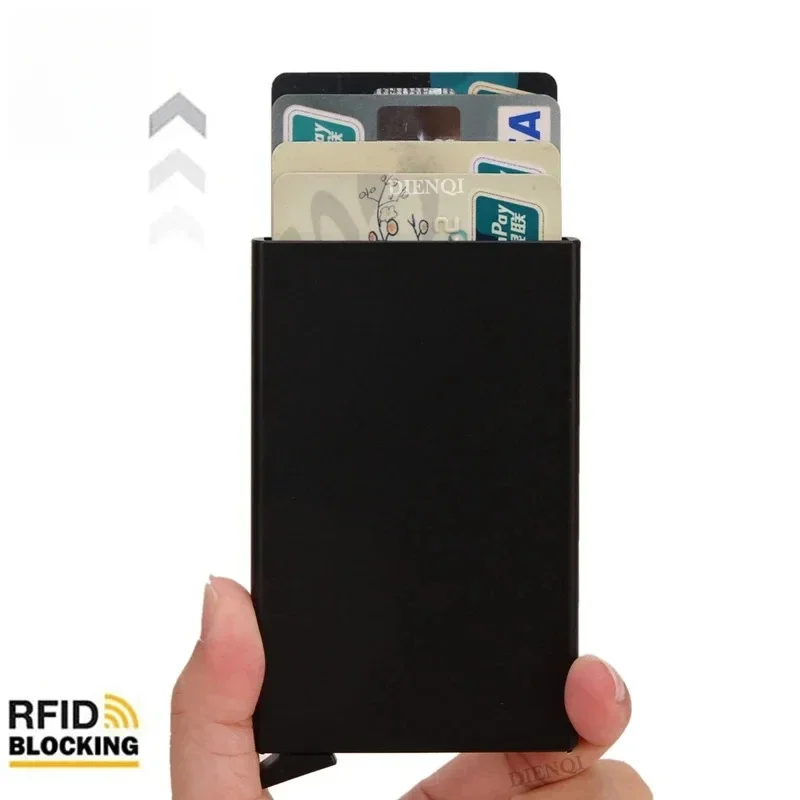 ANTI Rfid Blocking ID Bank Met - Card Case Minimalist recension och pris