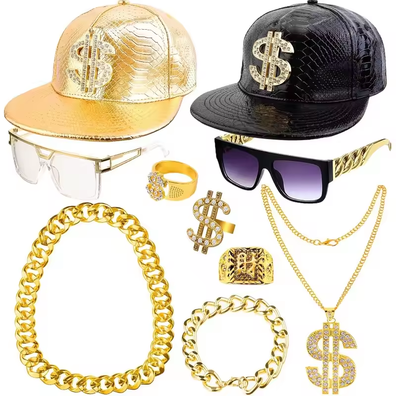 80s 90s Hip Hop Costume Kit fo - Men'S Accessories In The 80S recension och pris