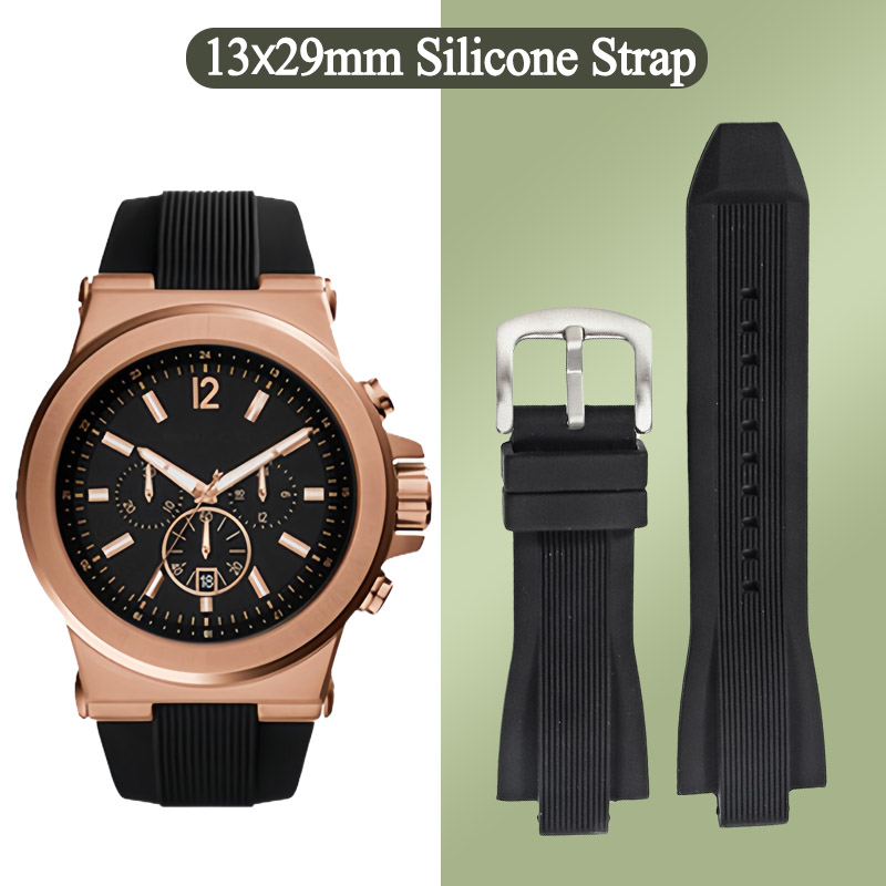 13x29mm Silicone Watch Strap f - Men Accessories Mk recension och pris