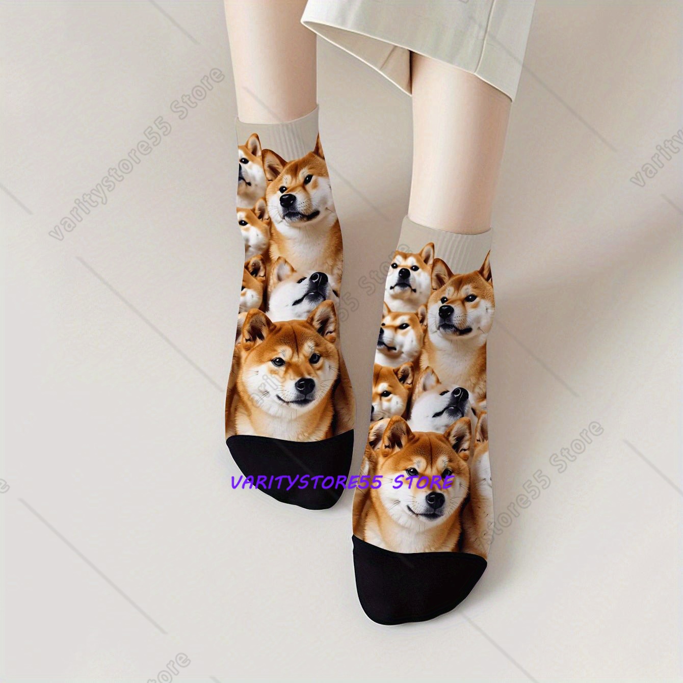 Cute Shiba Inu Print Ankle Soc - Men Accessories All recension och pris
