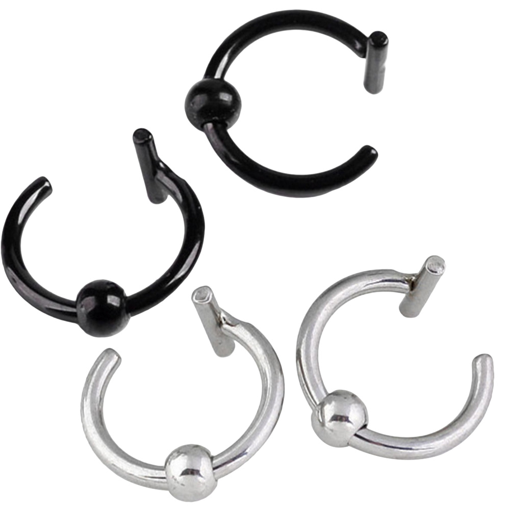 4Pcs Stainless Steel Nose Ring - Men Accessories Elegant recension och pris