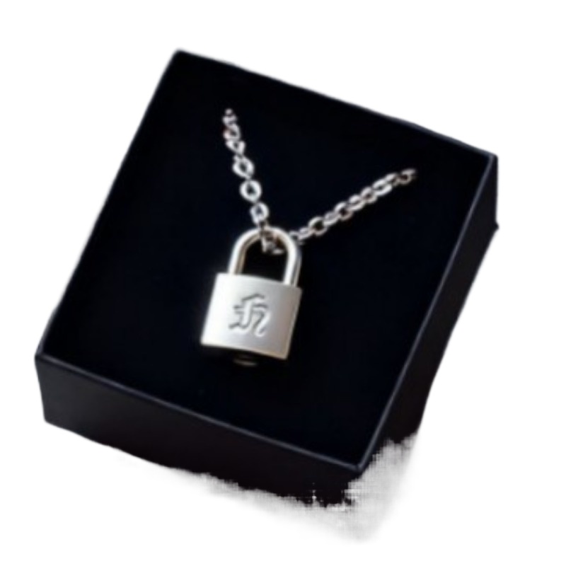 Smooth Matte Finish Metal Lock - Men Accessories Jewelry recension och pris