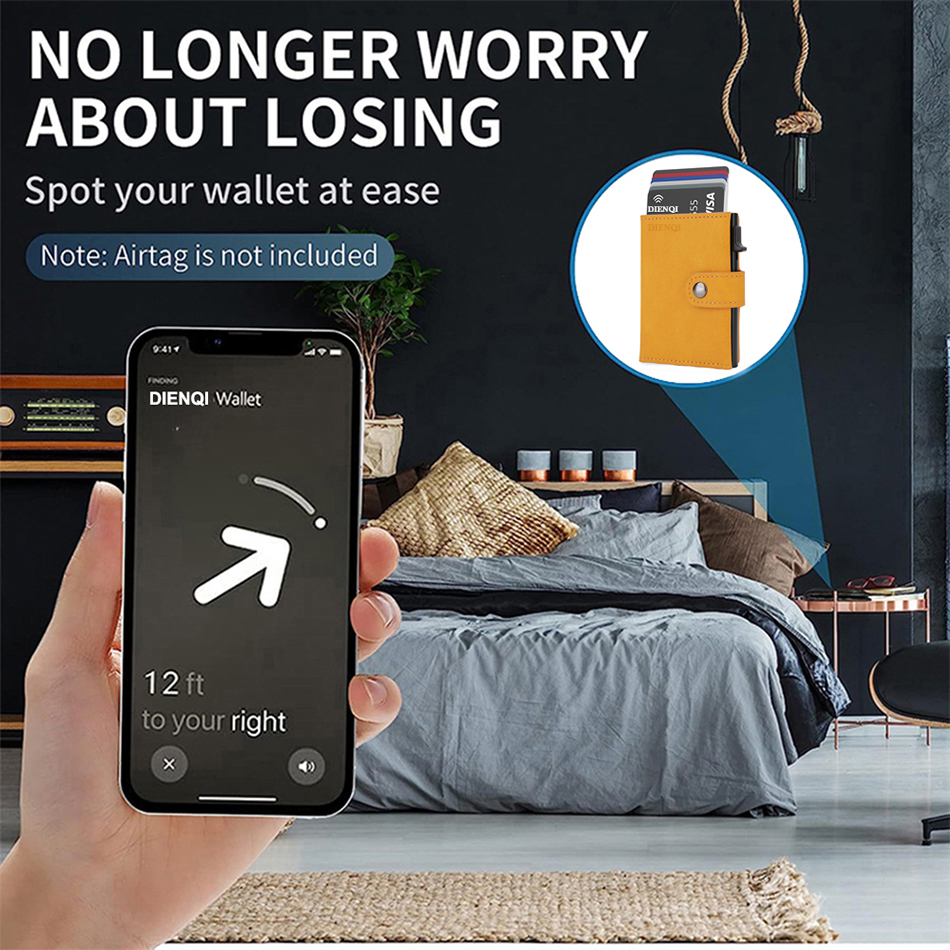 Airtag Wallet Rfid Credit Card - Card Case Minimalist recension och pris
